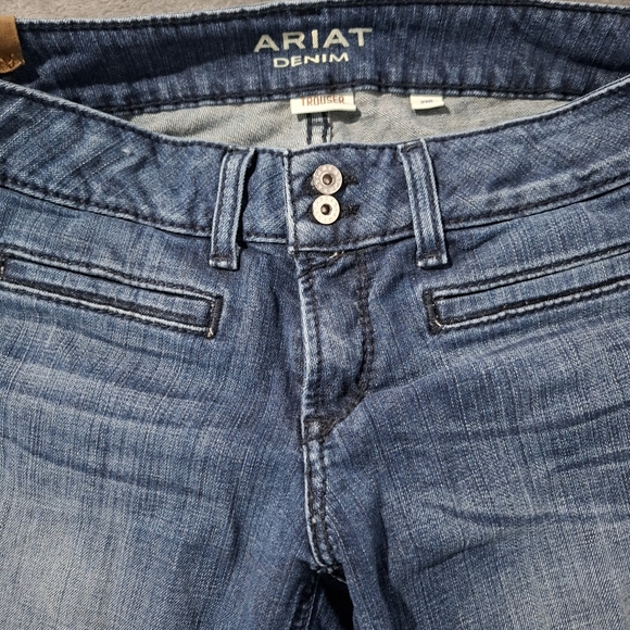 Ariat Trouser Jeans Womens 26 (26x31) Perfect Rise Western Flare Cowgirl Denim - Picture 8 of 13